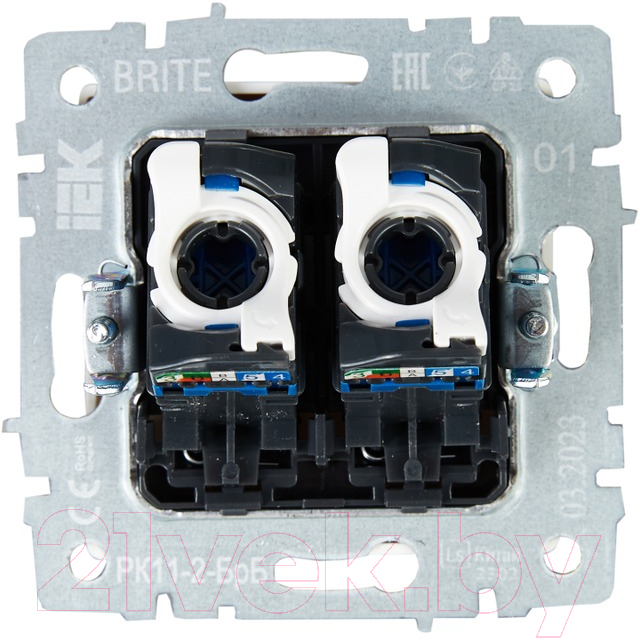 Розетка IEK Brite BR-K20-2-K01 (белый) — фото 5