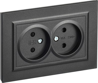 Розетка IEK Brite BR-R23-10-K02-F (черный)