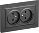 Розетка IEK Brite BR-R23-10-K02-F (черный) - 