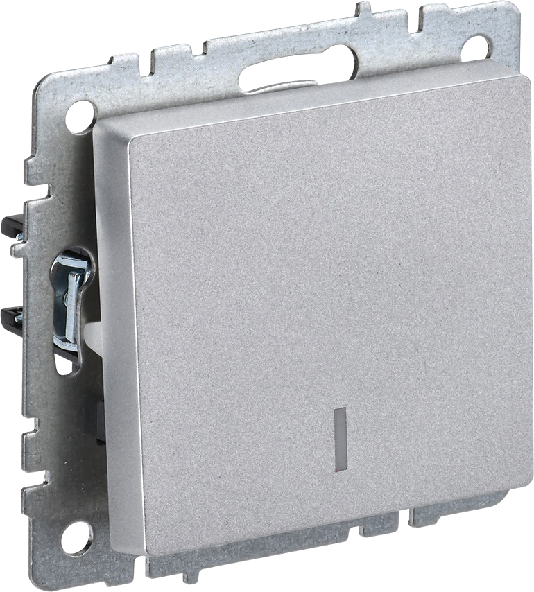 Выключатель IEK Brite BR-V12-1-10-K47 (алюминий)