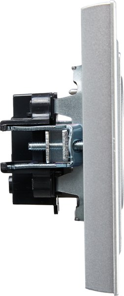 Розетка IEK Brite BR-R10-10-K47-F (алюминий)