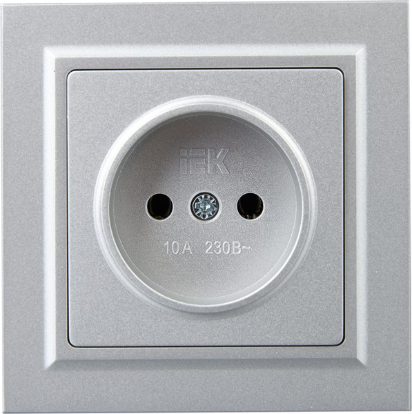 Розетка IEK Brite BR-R10-10-K47-F (алюминий)