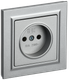 Розетка IEK Brite BR-R10-10-K47-F (алюминий) - 