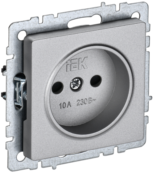 Розетка IEK Brite BR-R13-10-K47 (алюминий)