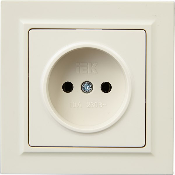 Розетка IEK Brite BR-R10-10-K10-F (бежевый)