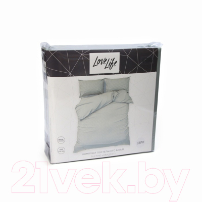 Комплект постельного белья Love Life Tufting. Квадрат 1.5сп / 10323081 (зеленый)