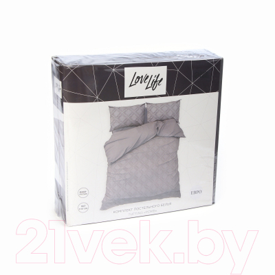 Комплект постельного белья Love Life Tufting. Ромб 2сп / 10323068 (серый)