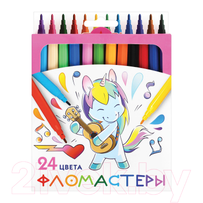 Фломастеры Пифагор Единорог / 152450 (24цв)