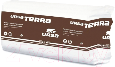 Минеральная вата Ursa Terra 37 PN [12] 1200-610-75 / 112335 (фито)