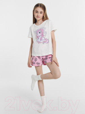 Пижама детская Mark Formelle 567727 (р.104-56, звездочки на белом/единороги на розовом)
