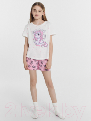Пижама детская Mark Formelle 567727 (р.110-56, звездочки на белом/единороги на розовом)