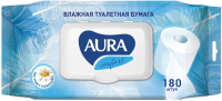 Влажная туалетная бумага Aura Ultra Comfort для всей семьи (180шт) - 