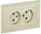 Розетка IEK Brite BR-R23-10-K10-F (бежевый) - 
