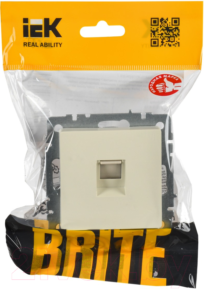 Розетка IEK Brite BR-K10-2-K10 (бежевый) — фото 6