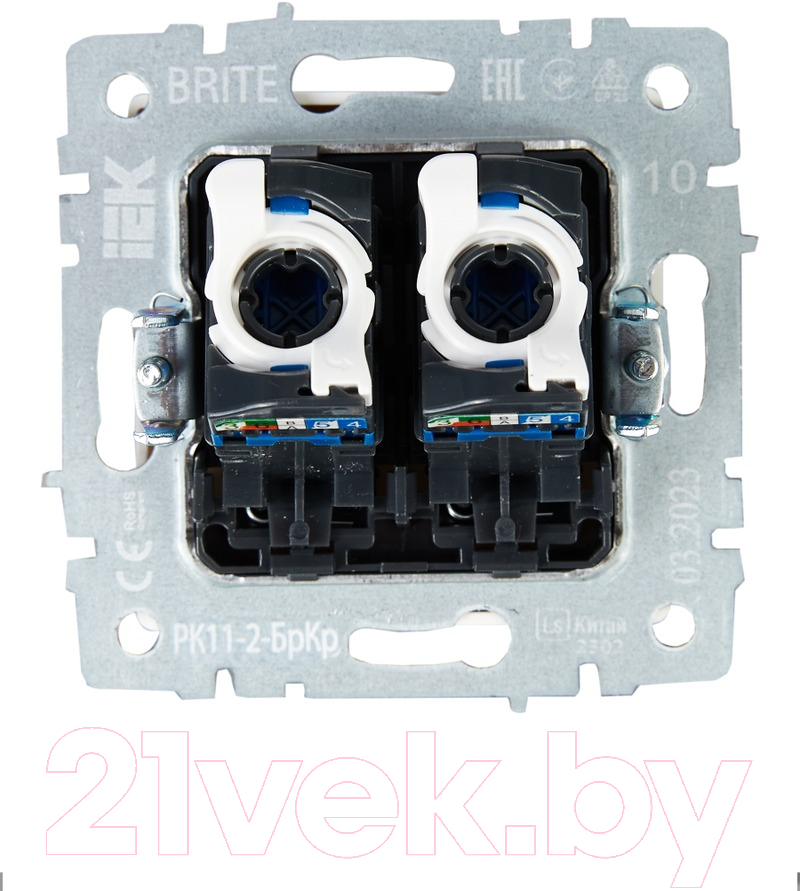 Розетка IEK Brite BR-K20-2-K10 (бежевый) — фото 5
