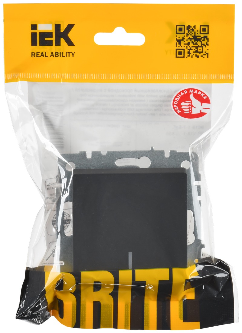 Выключатель IEK Brite BR-V12-1-10-K53 (графит) — фото 6