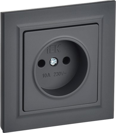 Розетка IEK Brite BR-R10-10-K53-F (графит)