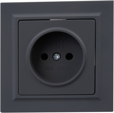 Розетка IEK Brite BR-R10-10-K53-F (графит)