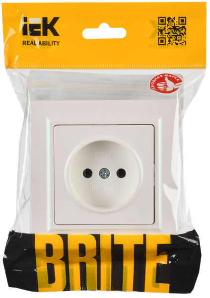 Розетка IEK Brite BR-R10-10-K36-F (жемчуг)