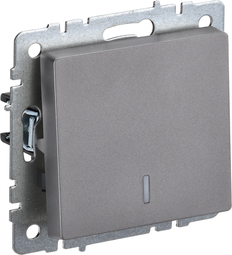 Выключатель IEK Brite BR-V12-1-10-K46 (сталь)