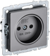 Розетка IEK Brite BR-R13-10-K46 (сталь) - 