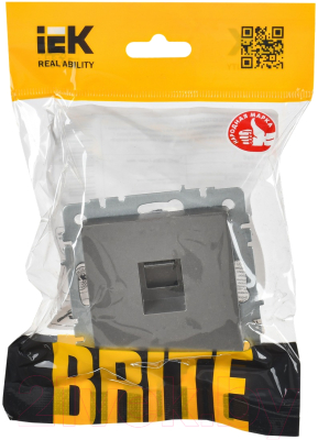 Розетка IEK Brite BR-K10-2-K46 (сталь)