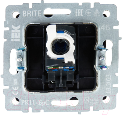 Розетка IEK Brite BR-K10-2-K46 (сталь)