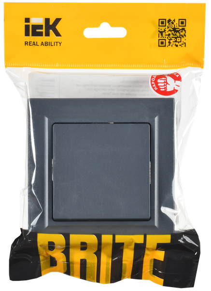 Выключатель IEK Brite BR-V10-0-10-K35-F (маренго)