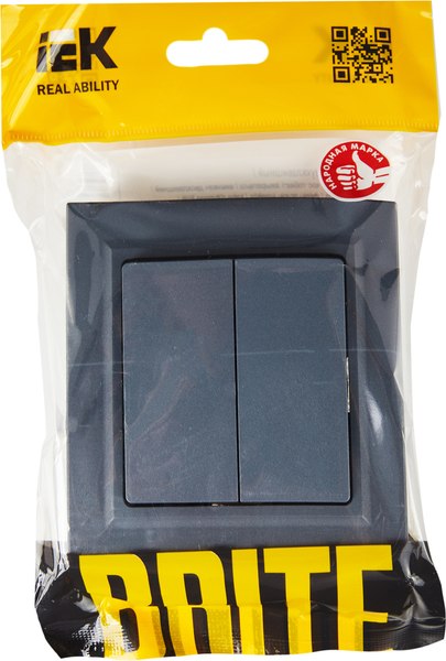 Выключатель IEK Brite BR-V20-0-10-K35-F (маренго)