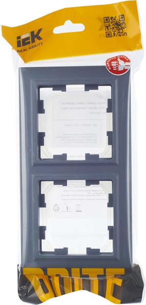 Рамка для выключателей и розеток IEK Brite BR-M22-44-K35 (маренго)