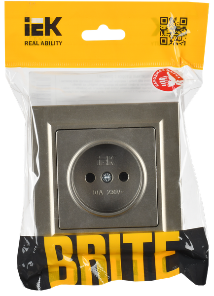 Розетка IEK Brite BR-R10-10-K37-F (шампань)