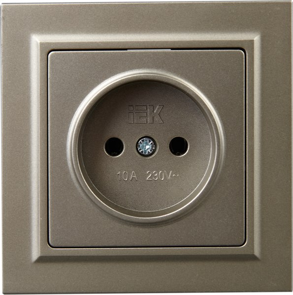 Розетка IEK Brite BR-R10-10-K37-F (шампань)