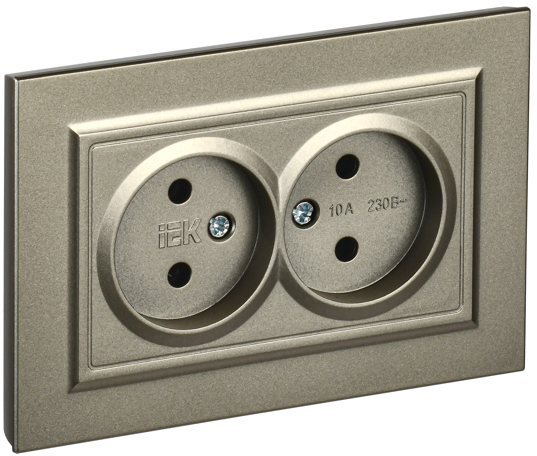 Розетка IEK Brite BR-R20-10-K37-F (шампань)