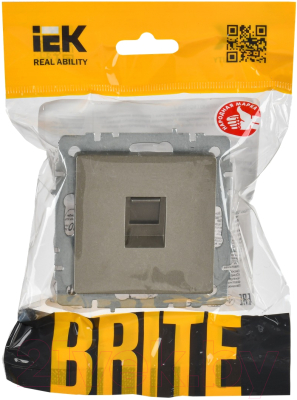 Розетка IEK Brite BR-K10-2-K37 (шампань)