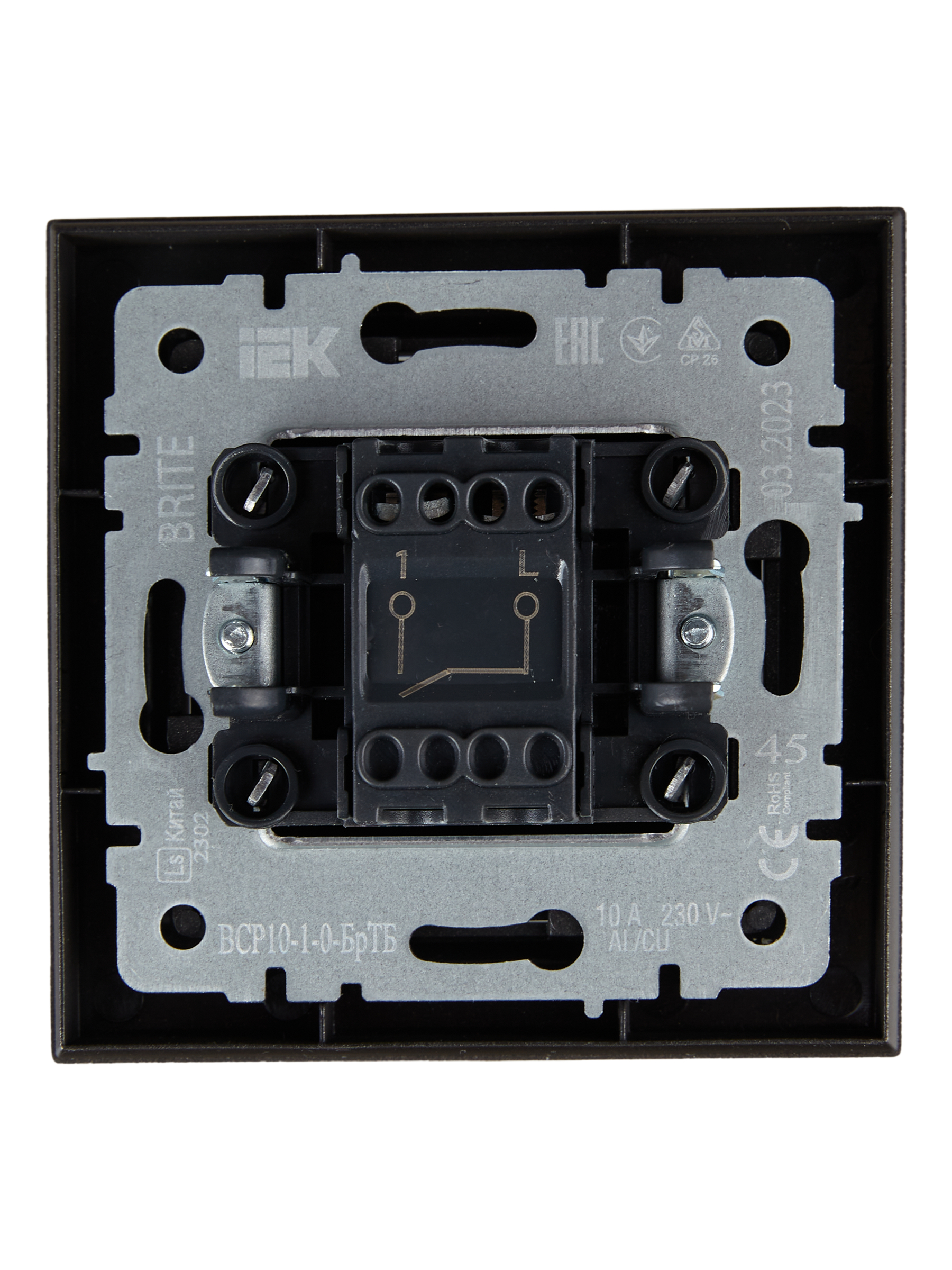 Выключатель IEK Brite BR-V10-0-10-K45-F (темная бронза) — фото 5