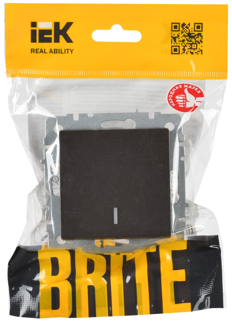 Выключатель IEK Brite BR-V12-1-10-K45 (темная бронза) — фото 6