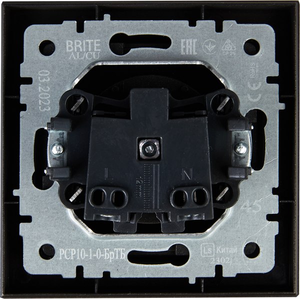 Розетка IEK Brite BR-R10-10-K45-F (темная бронза)