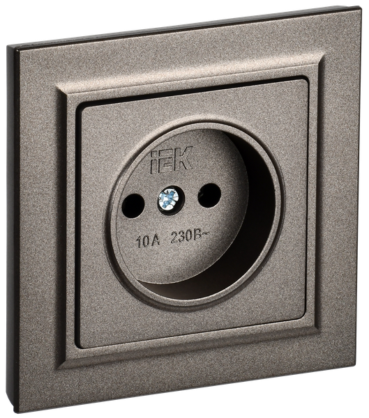 Розетка IEK Brite BR-R10-10-K45-F (темная бронза)