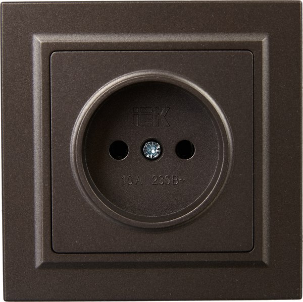 Розетка IEK Brite BR-R10-10-K45-F (темная бронза)