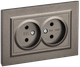Розетка IEK Brite BR-R20-10-K45-F (темная бронза) - 