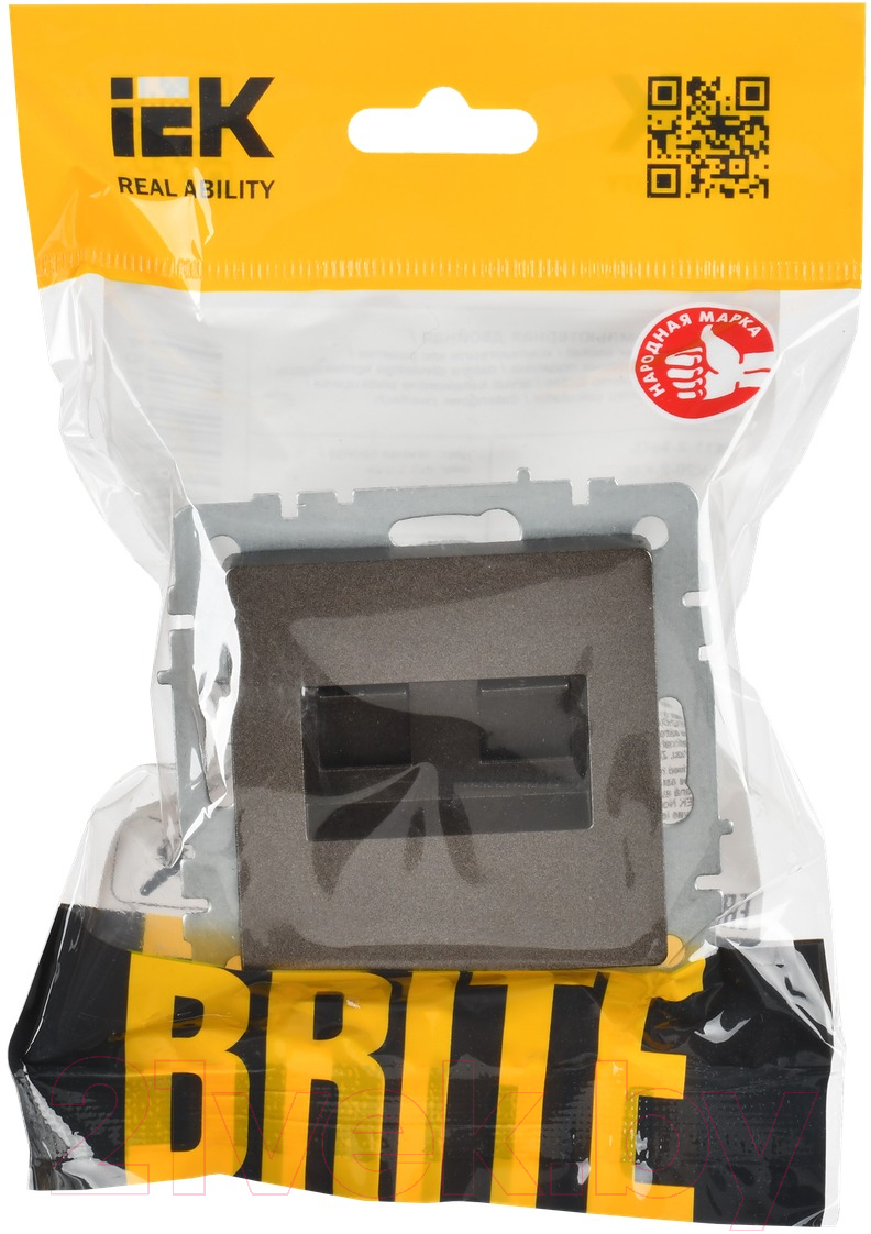 Розетка IEK Brite BR-K20-2-K45 (темная бронза) — фото 6