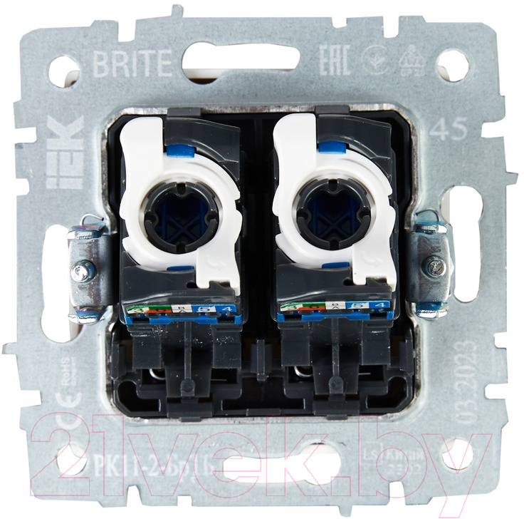 Розетка IEK Brite BR-K20-2-K45 (темная бронза) — фото 5
