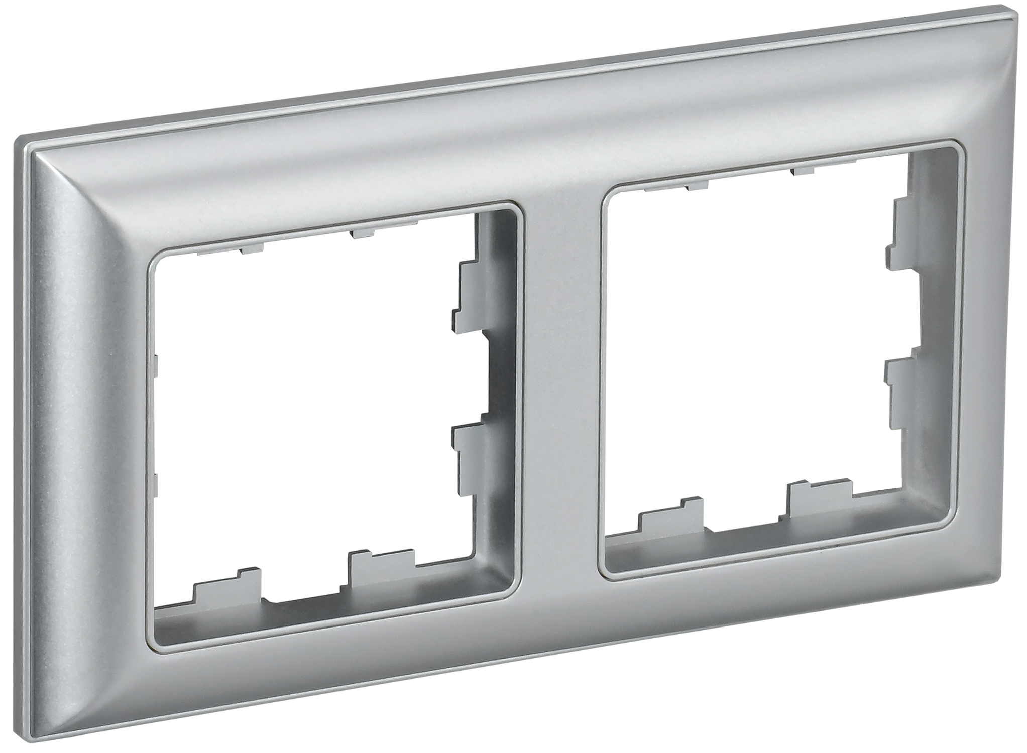 Рамка для выключателей и розеток IEK Brite BR-M22-12-K47 (алюминий)