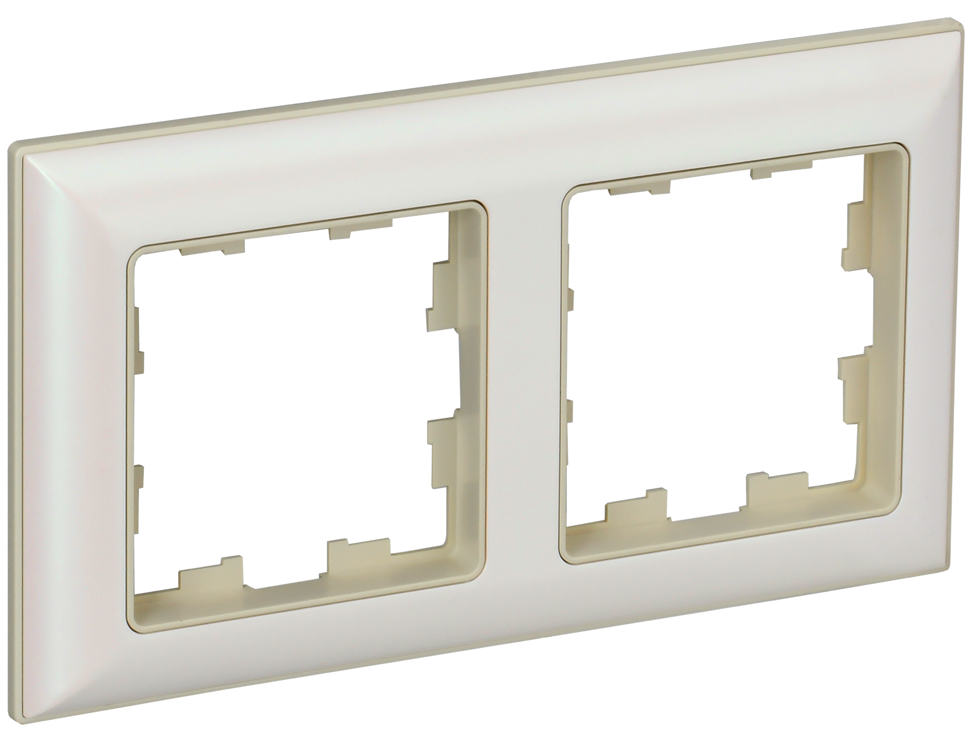Рамка для выключателей и розеток IEK Brite BR-M22-12-1-K10 (бежевый/жемчужный)