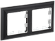 Рамка для выключателей и розеток IEK Brite BR-M22-12-2-K23 (хром/черный) - 