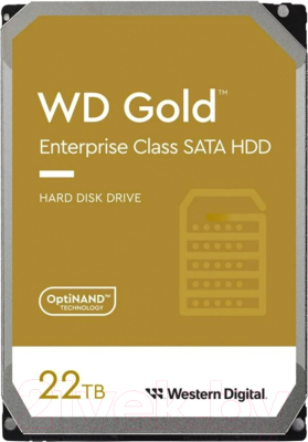 Изображение товара Жесткий диск Western Digital Gold 22TB (WD221KRYZ)
