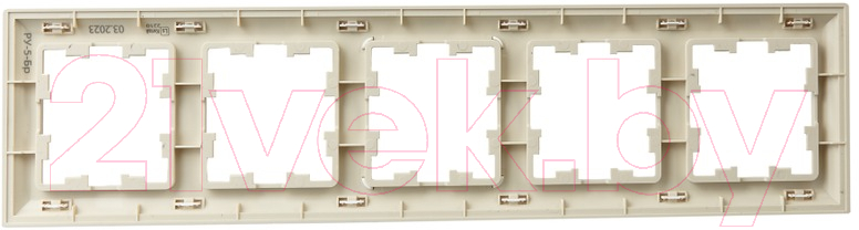 Рамка для выключателей и розеток IEK Brite BR-M52-12-1-K10 (бежевый/жемчужный) — фото 4
