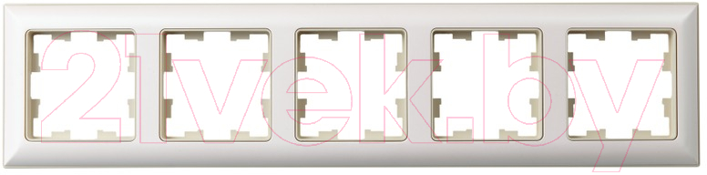 Рамка для выключателей и розеток IEK Brite BR-M52-12-1-K10 (бежевый/жемчужный) — фото 3