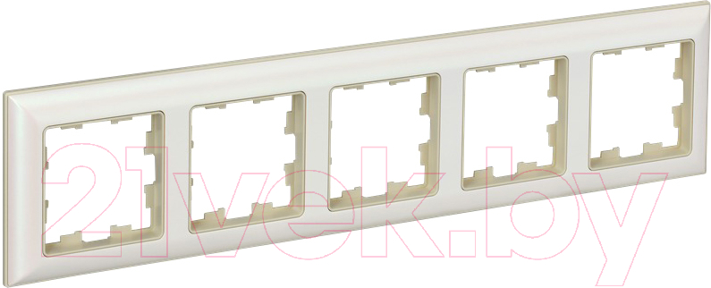 Рамка для выключателей и розеток IEK Brite BR-M52-12-1-K10 (бежевый/жемчужный)