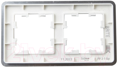 Рамка для выключателя IEK Brite BR-M22-M-21-K47 (металл/алюминий)
